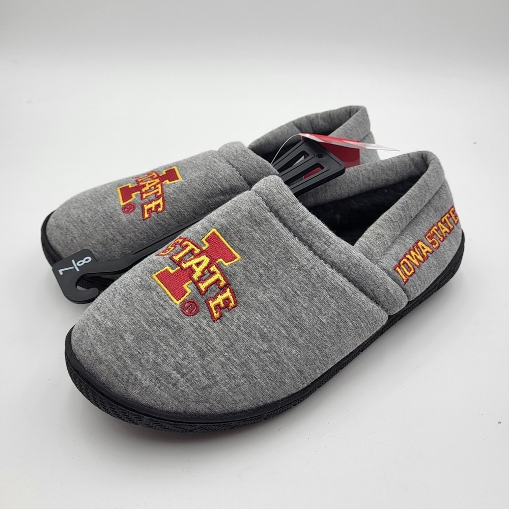 Iowa‎ State Sweatshirt Sherpa Moccasin Slippers FOCO Mens Small 7-8 Womens 9-10